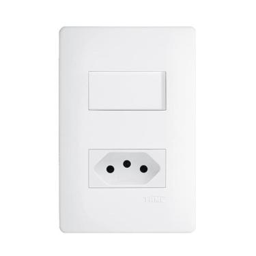 Imagem de 1 Interruptor Simples 16A/250V + 1 Tomada 2P+T 20A/250V Fame