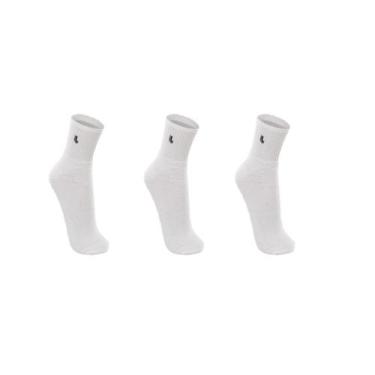 Imagem de Kit 3 Pares Meia Lupo Cano Médio Masculina Atacado Original, Branco, G