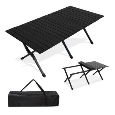 Imagem de Mesa de Acampamento Pesca Praia Piscina Churrasco Reforçada Dobrável A