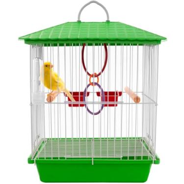 Imagem de Gaiola Canário Transporte Calopsita Coleiro Caçulinha C/Acessórios