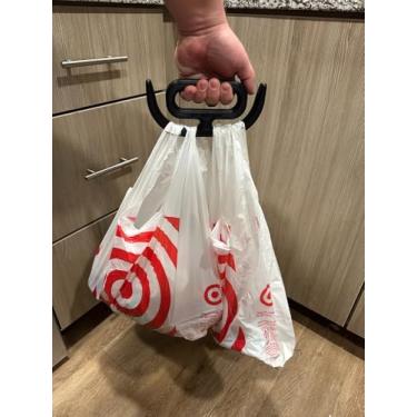 Imagem de Suporte para Sacolas de Compras com Compartimento para Moeda de Carrinho, Plástico Azul