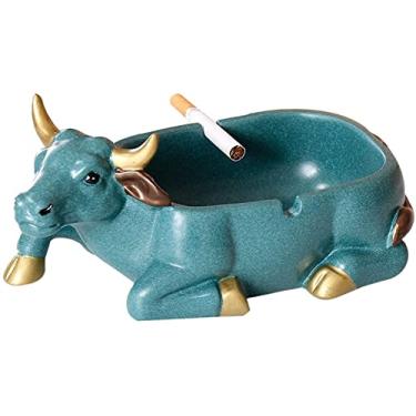 Imagem de Cinzeiros de resina para cigarros, bonito suporte de cinzas para fumar em forma de vaca para fumantes, ornamento de presente chique para homens e mulheres