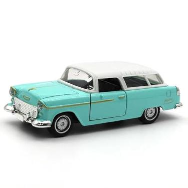 Imagem de Miniatura Metal Classic Car Hot Engine Carro GM Chëvrolet Nomad (1955) - Escala 1/32 (Verde Claro)