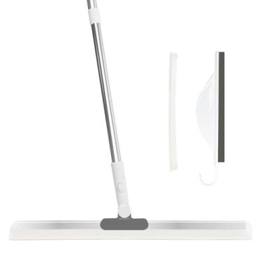 Imagem de WOBEVB Vassoura de rodo para piso, limpador de borracha resistente para garagem, deck, banheiro, vidro de chuveiro, janela