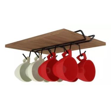 Imagem de Organizador Suspenso Armário Porta Xicaras Cozinha Suporte - DiCarlo, 