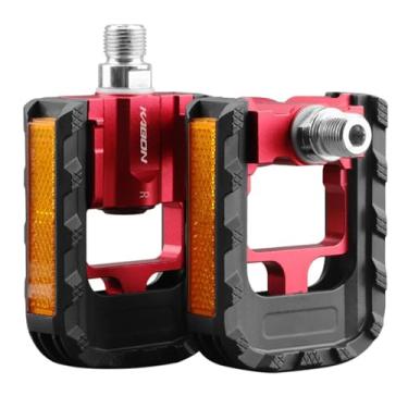 Imagem de KABON Pedais de bicicleta dobráveis, pedais dobráveis de bicicleta com alumínio, universal 9/40.6 cm pedais de ciclismo antiderrapantes para bicicleta dobrável, bicicleta BMX, bicicleta de estrada