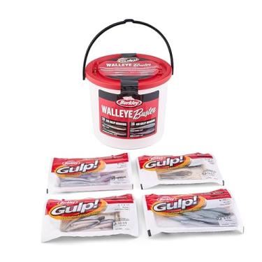 Imagem de Berkley Kit de pesca Walleye Buster, inclui Gulp! Minnow isca macia e balde de isca