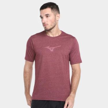 Imagem de Camiseta Mizuno Lifestile Masculino, Vinho, GG