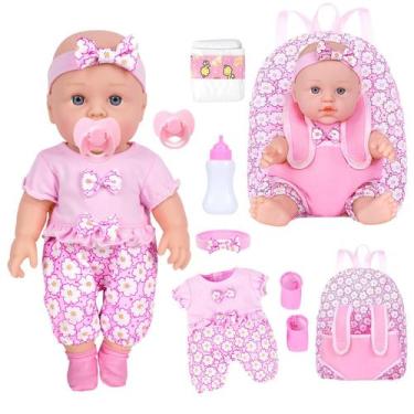 Imagem de Baby Doll UZIDBTO 31 cm com mochila e acessórios 3+