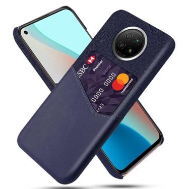 Imagem de Capa para Xiaomi Redmi Note 9 5G,Tela e tampa de couro PU,Antideslizante,360°cobertura completa à prova de choque com 1 slot de cartão atrás,Prevenção de queda-Blue