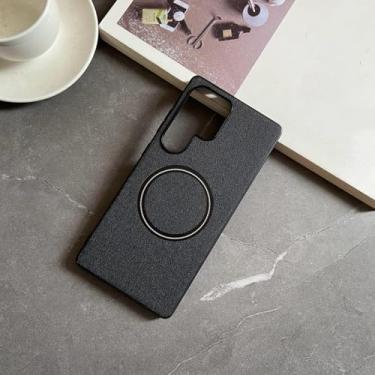 Imagem de YOGISU Capa magnética de couro TPU com estampa retrô para Samsung A56 (para Samsung A56/preto)