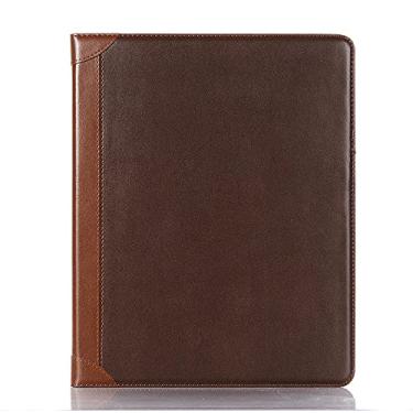Imagem de Capa para iPad Pro-6/5/4/3 (28.9 cm), iPad Air-6th (11'') Air-5th Air-4th (10,9 pol.), capa inteligente DMaos Vintage Book de couro sintético com suporte fólio, hibernar/despertar automático - marrom