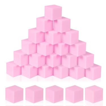 Imagem de COZYTRAUM 48-Pack 5 Inch Foam Cubes, Soft Play Pit Fillers for Indoor Games, Trampoline & Rock Climbing Mats - Light Pink