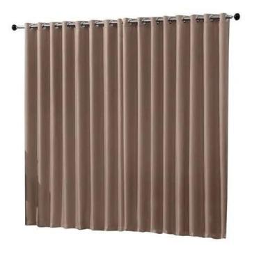 Imagem de Cortina Veda 99% Luz Blackout Lançamento 3 M Ilhós Cromado Q - Beatriz