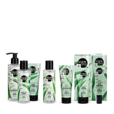 Imagem de Kit Facial Essencial com Antiolheira Organic Shop - Aloe Vera e Abacat