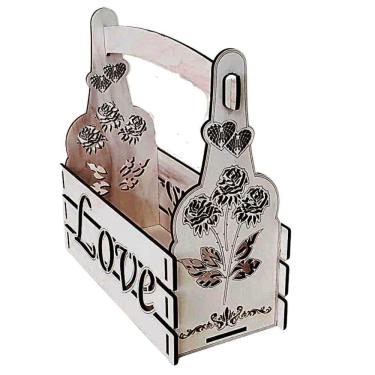 Imagem de Cesto Love Corte à Laser Em Mdf