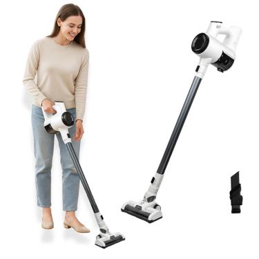 Imagem de Aspirador de Pó Sem Fio Portátil Bivolt Com Escova Motorizada Filtro HEPA Recarregável e Iluminação em LED