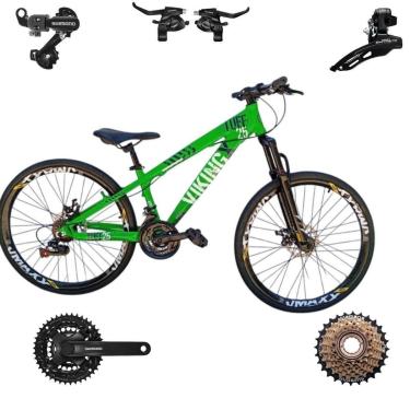 Imagem de Bicicleta 26 VikingX Tuff25 21v SHIMANO Aluminio Freeride Disco Mecânico Pneu Slick 1.50-Unissex