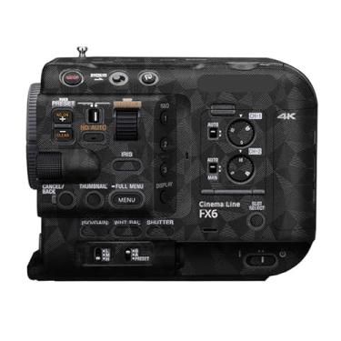 Imagem de Adesivo de capa de câmera para Sony FX6 protetor de câmera película protetora anti-arranhões decoração FX 6 (triângulo preto)