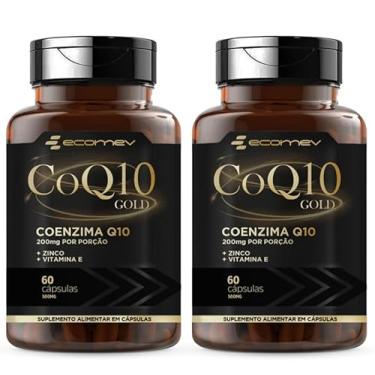 Imagem de 2x Coenzima Q10 200Mg + Vitamina E e Zinco 120 Cápsulas - Ecomev