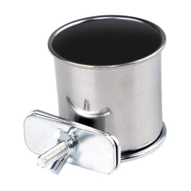 Imagem de Ｂｅｓｇａ Prato de Alimentação para Pássaros, Tigela de Comida para, Tigela Removível de aço Inoxidável Resistente para Periquito, Arara, Chinchila, Ca, Diâmetro 5.5 Cm