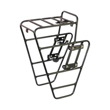 Imagem de Dynwave Suporte de bicicleta frontal Suporte de alumínio de bagagem de liga de alumínio de bicicleta Bolsa de bagagem Prateleira para compras, Sem Bolsa de Rede