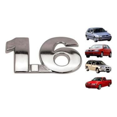 Imagem de Emblema Cromado 1.6 Vw Gol Parati Saveiro G3 G4 Golf Fox - ALG