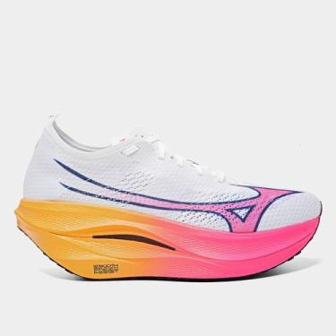 Imagem de Tênis Mizuno Rebellion Pro 3, Branco, Rosa, 41