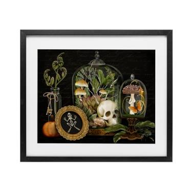 Imagem de Stupell Industries Dark Academia Terrarium Motif Impressão emoldurada preta sob vidro design por Nicole Tamarin, 13 x 16