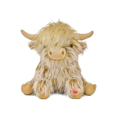 Imagem de Brinquedo de pelúcia Tonpect Cow com Mooing Sound 23 cm de gengibre pa