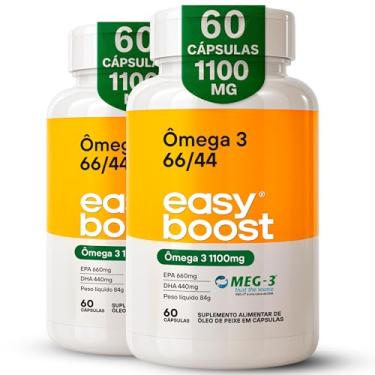 Imagem de Ômega 3 66/44 1100mg Easy Boost Selo Meg3 Epa 660 Dha 440 Kit 2x 60 capsulas total de 120 Cápsulas