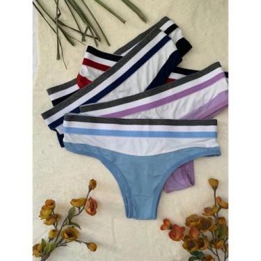 Imagem de Tangas Super Conforto Caroline Com Elástico Colorido - D'Martin, GG