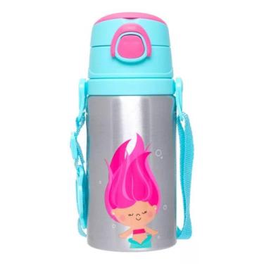 Imagem de Copo Infantil Garrafinha de Aluminio Garrafa com Canudo Sereia Buba 19