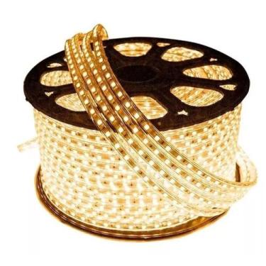 Imagem de Mangueira Fita LED Rolo 100m Branca Frio/Quente 220v Dupla 12mm 15w Ca