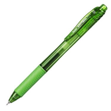 Imagem de Caneta Gel Energel X 0.5 Retrátil PENTEL BLN105 Cores, Verde Claro