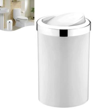 Imagem de Lixeira 8 Litros Basculante Redonda Cesto De Lixo De Cozinha Banheiro 