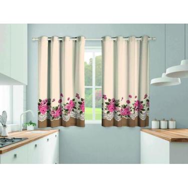 Imagem de Cortina Gourmet 2m X 1,4m Para Cozinha - Doravante Enxovais, Capuccino