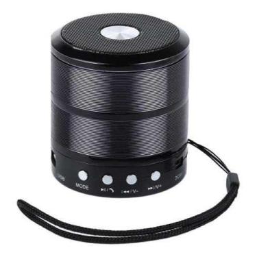 Imagem de Mini Caixa Caixinha Som Portátil Bluetooth Mp3 Fm Sd Usb 887 Cores - M