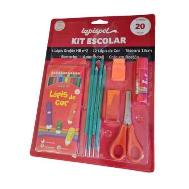 Imagem de Kit material escolar Lápis Borracha Tesoura Cola Lápis - Lynx produçõe