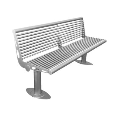 Imagem de Banco externo de jardim banco de encosto externo, assento de aço inoxidável, cadeira de lazer para pátio, bancos de jardim (grande)