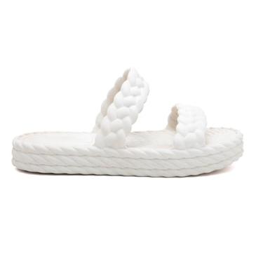 Imagem de Chinelo Papete Feminino com duas tiras trança - tipo Sandalia (Areia, BR, Adulto, Numérico, 39)