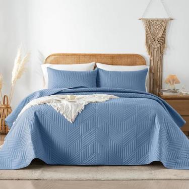 Imagem de Conjunto de roupa de cama de edredão Davulos Twin Bluish Grey com 1 fr