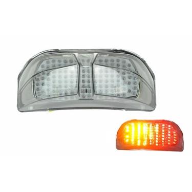 Imagem de Adequado para Yamaha 2006-2015 FZ1 / FZ1-N FAZER / FZ1-S FAZER/ FZS1000 FZ1; luz traseira de freio de LED + indicadores de seta integrados; (moke)