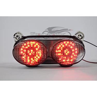 Imagem de Topzone Lighting Luzes traseiras de LED para motocicleta, luz traseira de freio com indicadores de luz de seta integrados para Kawasaki 1998-2002 Ninja ZX-6R, 1998-2002 Ninja ZX-9R/ZR7, Ninja ZZR600