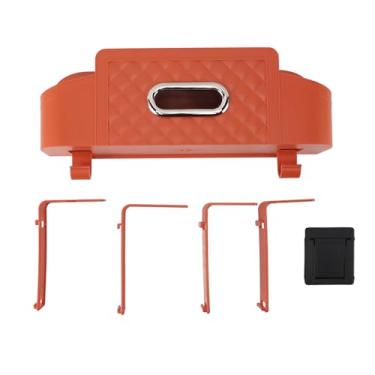 Imagem de Organizador do Banco Traseiro do Carro, Caixa de Tecido, Elegante, Plástico, Pendurado, à Prova d'água, Com Suporte de Copo para Dirigir (Laranja)