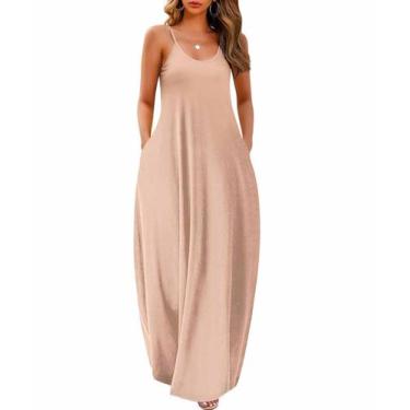 Imagem de Vestido feminino Wolddress 2025 casual sem mangas plus size Maxi