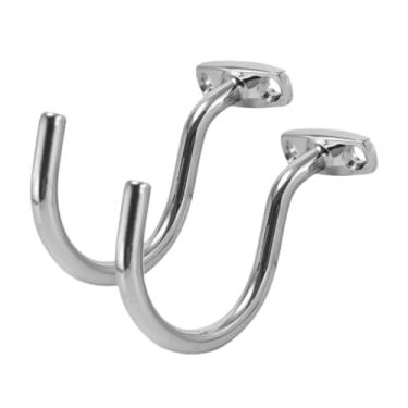 Imagem de simhoa Snooker Billiard Table Board Cue Hook, com 2 parafusos pendurando suprimentos Acessórios para a mesa de sinuca Ponte de ponte de ponte de metal rack