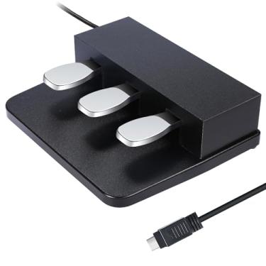 Imagem de ATNEDCVH 3 pedais para teclado digital piano, unidade de três pedais para yamaha P85 P95 P48 P105 P115 teclados de pianos elétricos