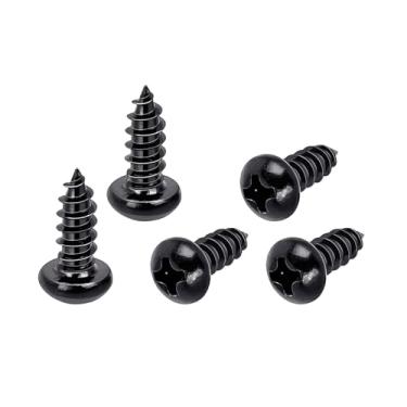 Imagem de Banworks Parafusos de cobertura de haste de treliça de guitarra American #3 x 1/10.2 cm em forma de sino para EUA Gibson Les Paul LP SG Pacote com 5 JT/ZGLS-01 Preto