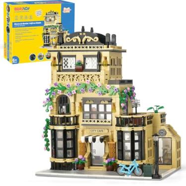 Imagem de Conjunto de Blocos de Montar Construção de Café - Modelo de Construção de Cidade, Presente de Brinquedo STEM para Crianças e Adultos
